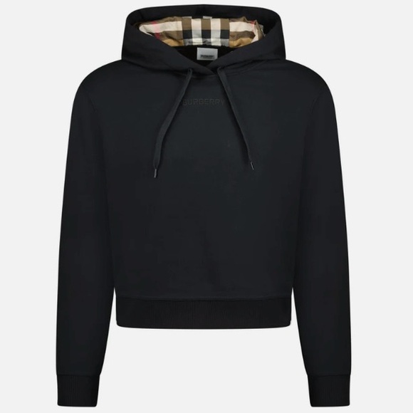 Burberry Crop Hoodie in Black - Picture 8 of 8